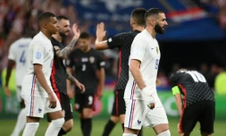 Les joueurs de l'équipe de France battus par la Croatie en Ligue des nations à Saint-Denis, le 13 juin 2022 