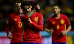 Isco auteur du 4e but de l'Espagne face à Israël, le 24 mars 2017 à Gijon
