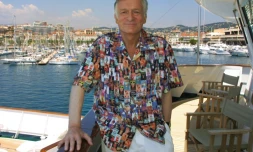 Hugh Hefner, fondateur du magazine Playboy, le 12 mai 2001 à Cannes
