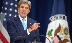 John Kerry au Département d'Etat à Washington le 28 décembre 2016