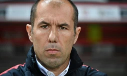 L'entraîneur portugais de l'AS Monaco Leonardo Jardim lors du match de championnat à Nice le 24 mai 2019  