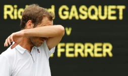 Richard Gasquet lors de sa défaite face à David Ferrer, le 4 juillet 2017 à Wimbledon