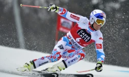 Alexis Pinturault, lors du slalom géant de Méribel, le 21 mars 2015