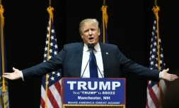 Le candidat à l'investiture républicaine Donald Trump, lors d'un meeting électoral à Manchester, le 8 février 2016