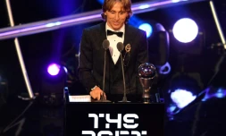 Le meneur de jeu croate du Real Madrid Luka Modric sacré meilleur joueur de l'année aux Trophées Fifa le 24 septembre 2018