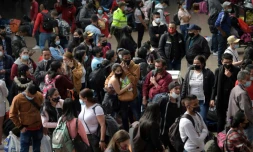 A l'aéroport de Bogota le 31 décembre 2021