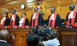 Les juges de la Cour suprême du Kenya, qui ont annoncé l'annulation de la présidentielle du 8 août et ordonné la tenue d'un nouveau scrutin, le 1er septembre 2017