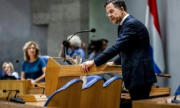 Le Premier ministre néerlandais sortant, Mark Rutte, le 10 juillet 2023 à La Haye