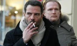 Jérôme Kerviel et son avocat Benoit Pruvost à leur arrivée le 20 janvier 2016 au palais de justice à Versailles