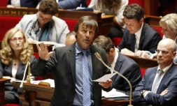 Nicolas Hulot lors des questions au gouvernement à l'Assemblée nationale le 30 mai 2018 