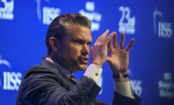 Le ministre américain de la Défense, Pete Hegseth, pendant le Dialogue de Shangri-La à Singapour le 30 mai 2026