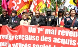 Le secrétaire général de la CGT Philippe Martinez à la manifestation parisienne du 1er mai 2018