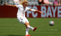 Kheira Hamraoui sous le maillot du Paris Saint-Germain contre les Chicago Red Stars à Louisville, aux Etats-Unis, le 21 août 2021