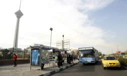 Photo prise le 3 janvier 2018 dans le centre-ville de Téhéran, la capitale iranienne
