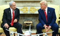 Le président américain Donald Trump reçoit lundi le Premier ministre israélien Benjamin Netanyahu pour la quatrième fois depuis le début de l'année 