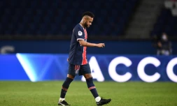 L'attaquant brésilien du Paris-SG, Neymar, expulsé lors du match de Ligue 1 face à Marseille, au Parc des Princes, le 13 septembre 2020