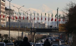 Trafic routier dans l'ouest de Téhéran, le 4 janvier 2026