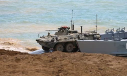 Exercices militaires de troupes russes en Crimée, le 22 avril 2021