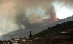 Eruption du volcan Cumbre Vieja, sur l'île d'El Paso, le 20 septembre 2021 dans l'archipel espagnol des Canaries 