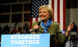 Hillary Clinton en meeting à Commerce City, le 3 août 2016