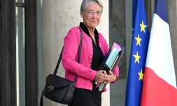 La Première ministre Elisabeth Borne quitte l'Elysée après un conseil des ministres le 27 Septembre 2023