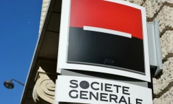 Le logo de la Société générale, le 28 septembre 2015 à Paris