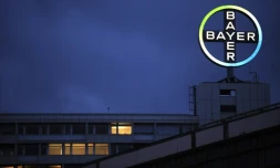 Le logo de la firme Bayer à Berlin le 24 novembre 2009