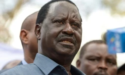 Le leader de l'opposition kényane Raila Odinga à Nairobi, le 9 octobre 2017