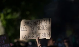 Manifestation contre la nomination de Gérald Darmanin au ministÚre de l'Intérieur, le 10 juillet 2020 à Nantes