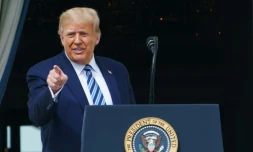 Le président américain Donald Trump s'exprime depuis la Maison Blanche le 10 octobre 2020