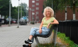 La cheffe de l'ONG Greenpeace, Jennifer Morgan, le 10 septembre 2021 à Amsterdam, aux Pays-Bas