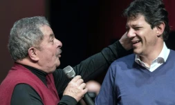 Lula et Fernando Haddad, le 27 septembre 2012 Ă Sao Paulo.