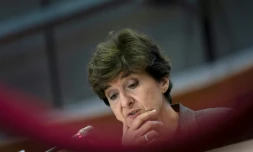 Sylvie Goulard lors de son audition au parlement européen le 10 octobre 2019 à Bruxelles