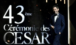 Manu Payet lors de la cérémonie des César, le 2 mars 2018 à Paris