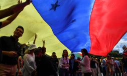 Des opposants à Nicolas Maduro manifestent le 30 janvier 2019 à Caracas