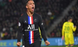 Le bonheur du défenseur parisien Thilo Kehrer buteur face au FC Nantes à La Baujeoire, le 4 février 2020