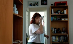 Laine Carolyn, qui risque l'expulsion, dans sa maison Ă Alexandria en Virginie, le 15 mars 2023