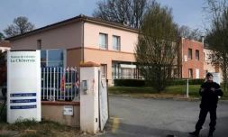 Entrée de l'Ehpad de "La Chêneraie", au sud de Toulouse, le 1er avril 2019