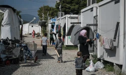 Le camp de réfugiés de Ritsona, au nord d'Athènes, le 22 octobre 2019 en Grèce