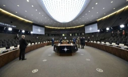 Salle de réunion des ministres de la Défense au QG de l'Otan à Bruxelles, le 8 juin 2018