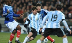 L'Argentin Lionel Messi face à la France en match amical, le 11 février 2009 à Marseille