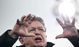 Le candidat des Insoumis à la présidentielle, Jean-Luc Mélenchon, lors d'un meeting à Toulouse le 3 avril 2022