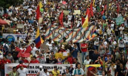Manifestation à Cali dans le centre-ouest de la Colombie le 27 novembre 2019