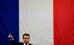 Emmanuel Macron le 7 mars 2019 lors d'une réunion du grand débat à Gréoux-les-bains