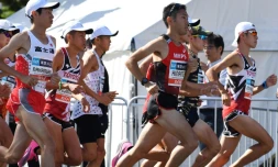 Concurrents du "Marathon Grand Championship", épreuve test en vue des JO de Tokyo 2020, le 15 septembre 2019 à Tokyo  