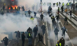 Heurts entre manifestants "gilets jaunes" et forces de l'ordre, le 12 janvier 2019 à Caen