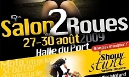 Affiche publicitaire du salon des deux roues qui se tiendra à la Halle des manifestations du Port du 27 au 30 août 2009