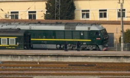 Le train spécial du dirigeant nord-coréen Kim Jong Un quitte la gare de Pékin le 9 janvier 2019