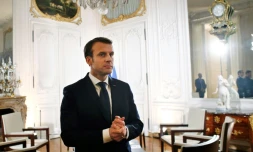 Emmanuel Macron lors de l'édition "Choose France" 2018 à Versailles