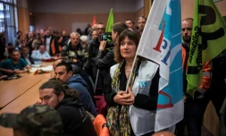 Des cheminots réunis lundi 14 mai 2018 à Paris pour décider des suites de leur mouvement